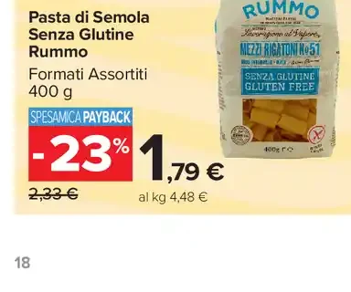 Pasta di Semola Senza Glutine Rummo