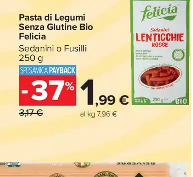 Pasta di Legumi Senza Glutine Bio Felicia