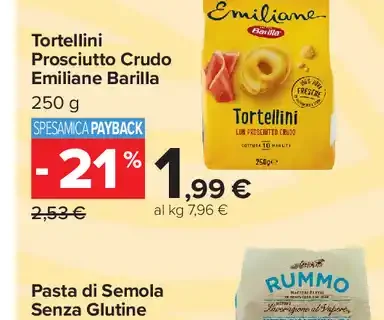 Tortellini Prosciutto Crudo Emiliane Barilla