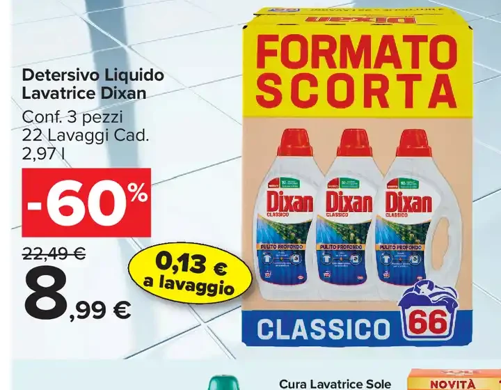 Detersivo Liquido Lavatrice Dixan