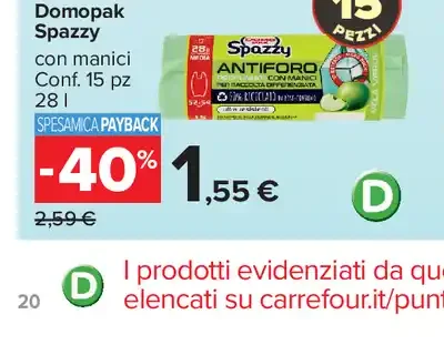 Sacchi Pattumiera Domopak Spazzy