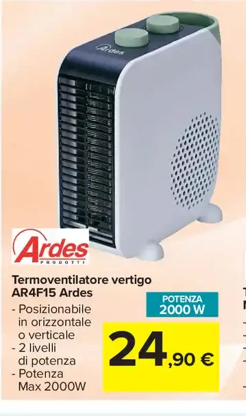 Termoventilatore vertigo AR4F15