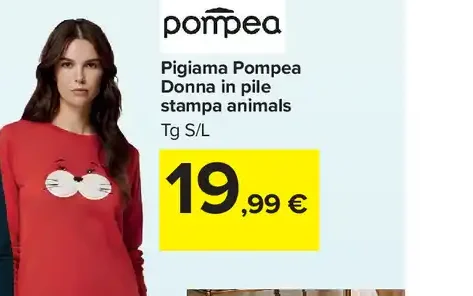 Pigiama donna in pile stampa animals