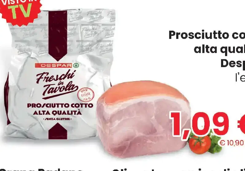 Prosciutto cotto alta qualità Despar