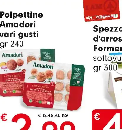 Polpettine Amadori vari gusti