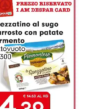 Spezzatino al sugo d'arrosto con patate Formento sottovuoto