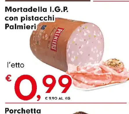 Mortadella I.G.P. con pistacchi Palmieri