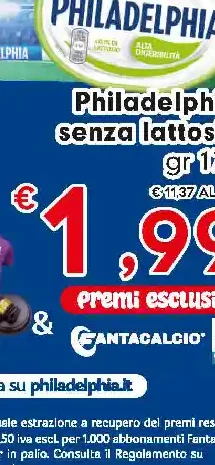 Philadelphia senza lattosio