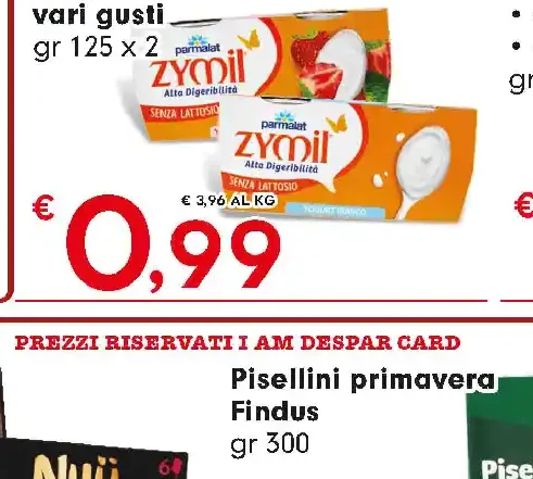 Yogurt Zymil Parmalat vari gusti