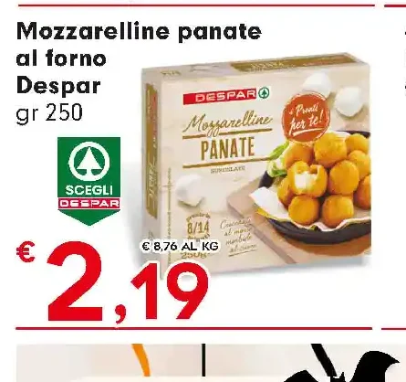 Mozzarelline panate al forno Despar