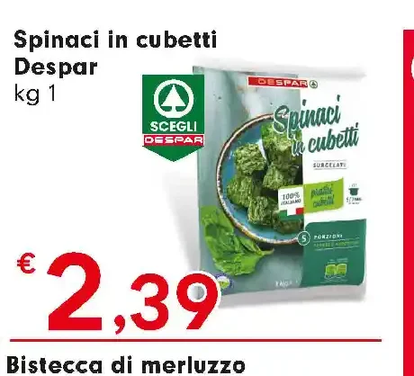 Spinaci in cubetti Despar