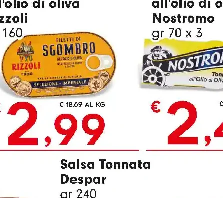 Filetti di sgombro all'olio di oliva Rizzoli