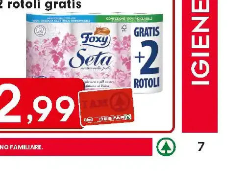 Carta igienica Foxy Seta