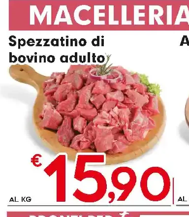 Spezzatino di bovino adulto