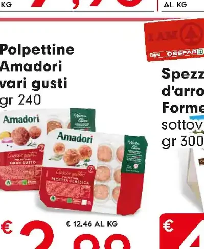 Polpettine Amadori vari gusti