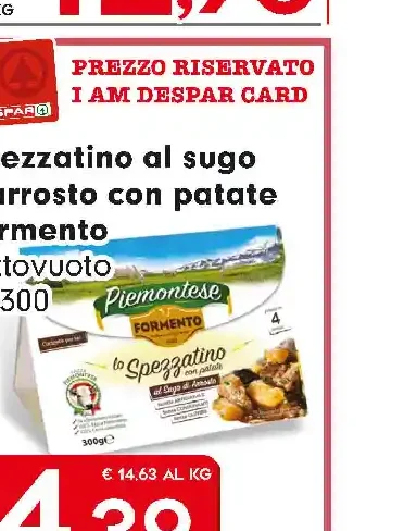 Spezzatino al sugo d'arrosto con patate Formento