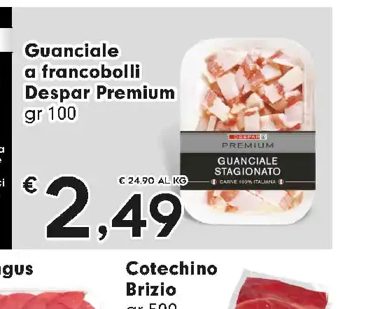 Guanciale a francobolli Despar Premium