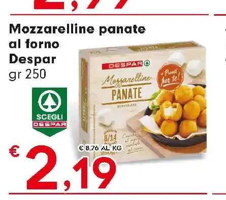 Mozzarelline panate al forno