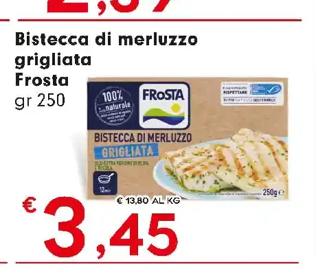 Bistecca di merluzzo grigliata