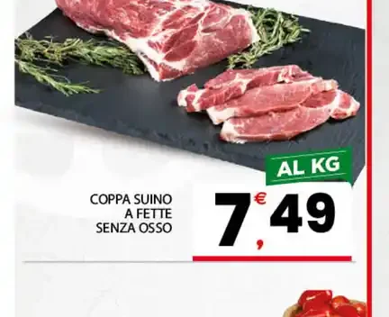 Coppa suino a fette senza osso