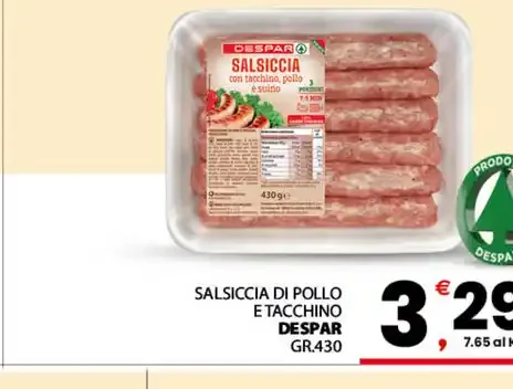 Salsiccia di pollo e tacchino Despar