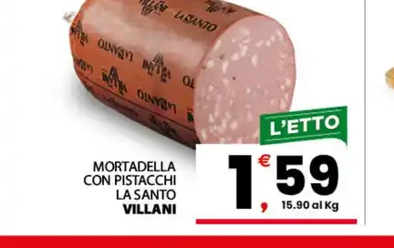 Mortadella con pistacchi La Santo Villani