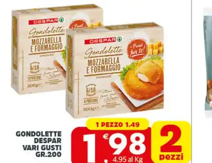 Gondolette mozzarella e formaggio