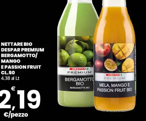 Nettare bio bergamotto/mango e passion fruit