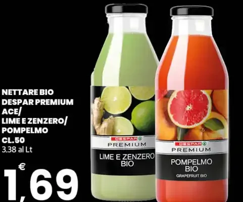 Nettare bio lime e zenzero/pompelmo