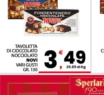 Tavoletta di cioccolato Novi