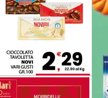 Cioccolato tavoletta Novi