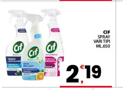 Cif spray vari tipi