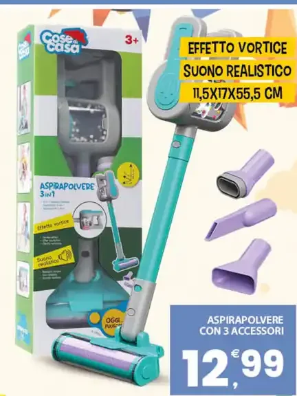 Aspirapolvere con 3 accessori