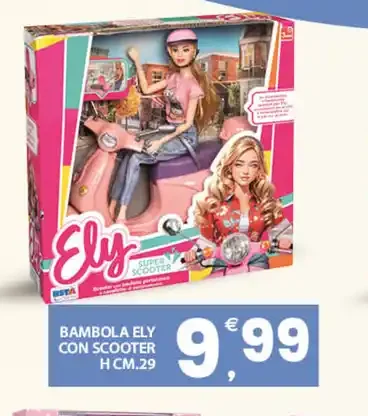 Bambola Ely con scooter