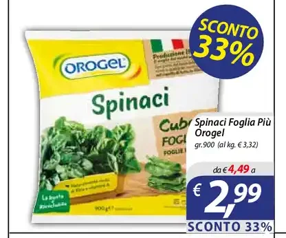 Spinaci Foglia Più Orogel