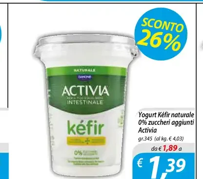 Yogurt Kefir naturale Activia