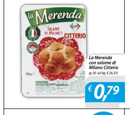 La Merenda con salame di Milano Citterio