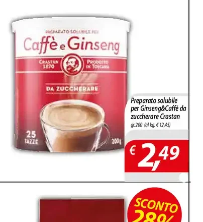 Preparato solubile per ginseng e caffè
