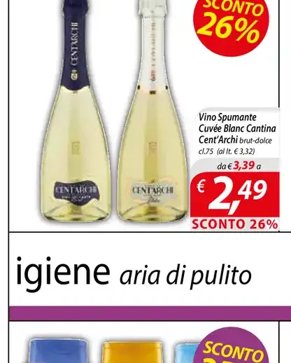Vino spumante Cuveé Blanc Cantina Cent'Anni