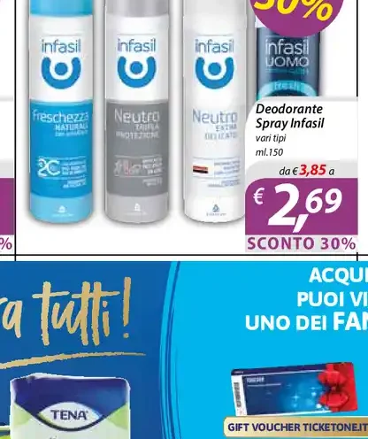 Deodorante spray Infasil