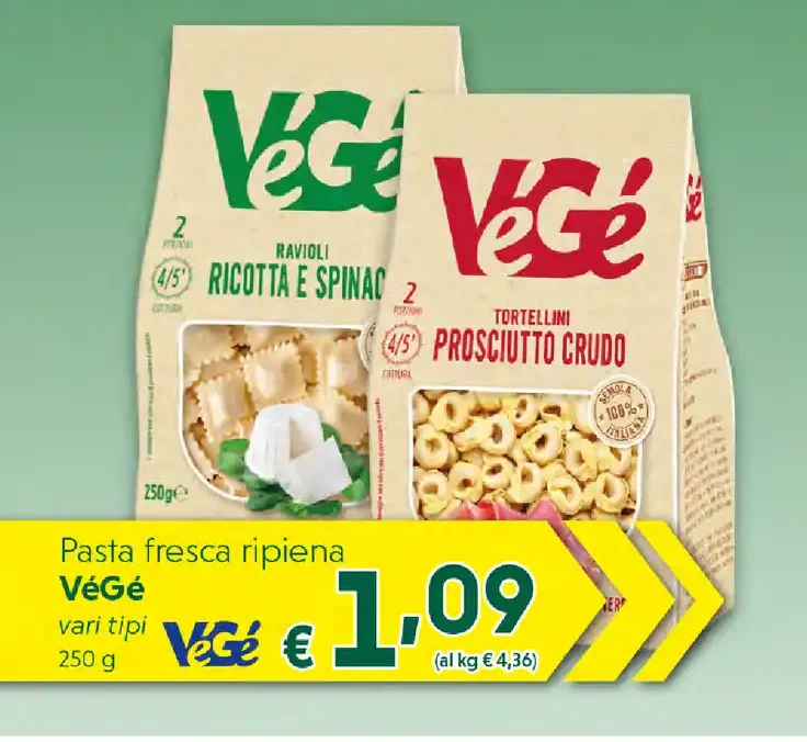 Pasta fresca ripiena Vegé