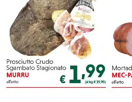Prosciutto crudo sgambato stagionato Murru
