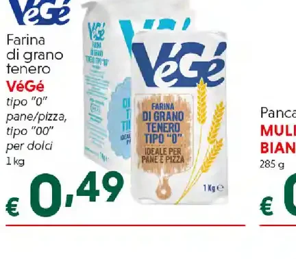Farina di grano tenero tipo 0 Vegé