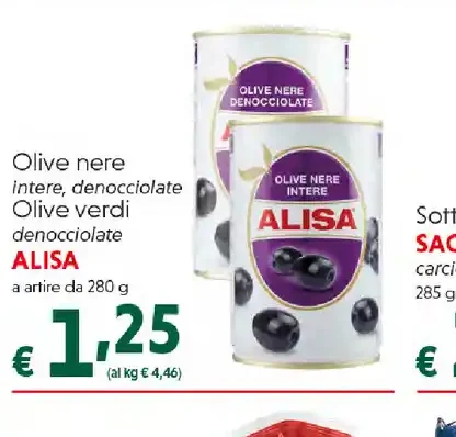 Olive nere denocciolate Alisa