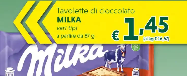 Tavolette di cioccolato Milka