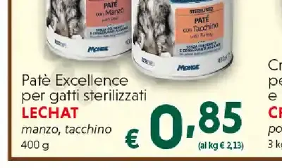 Paté Excellence per gatti sterilizzati Lechat