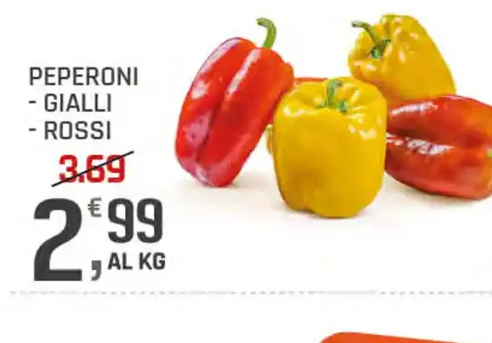 Peperoni gialli e rossi