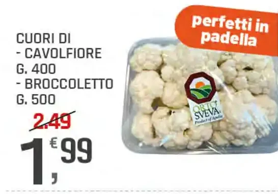 Cuori di cavolfiore o broccoletto