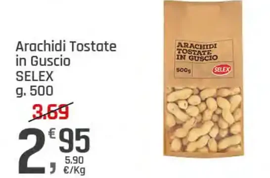 Arachidi tostate in guscio