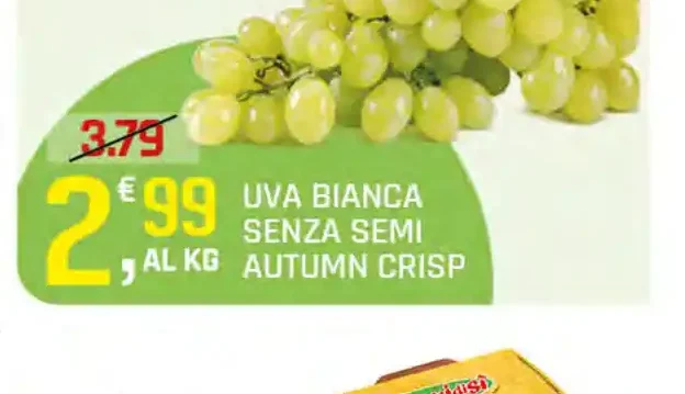 Uva bianca senza semi Autumn Crisp